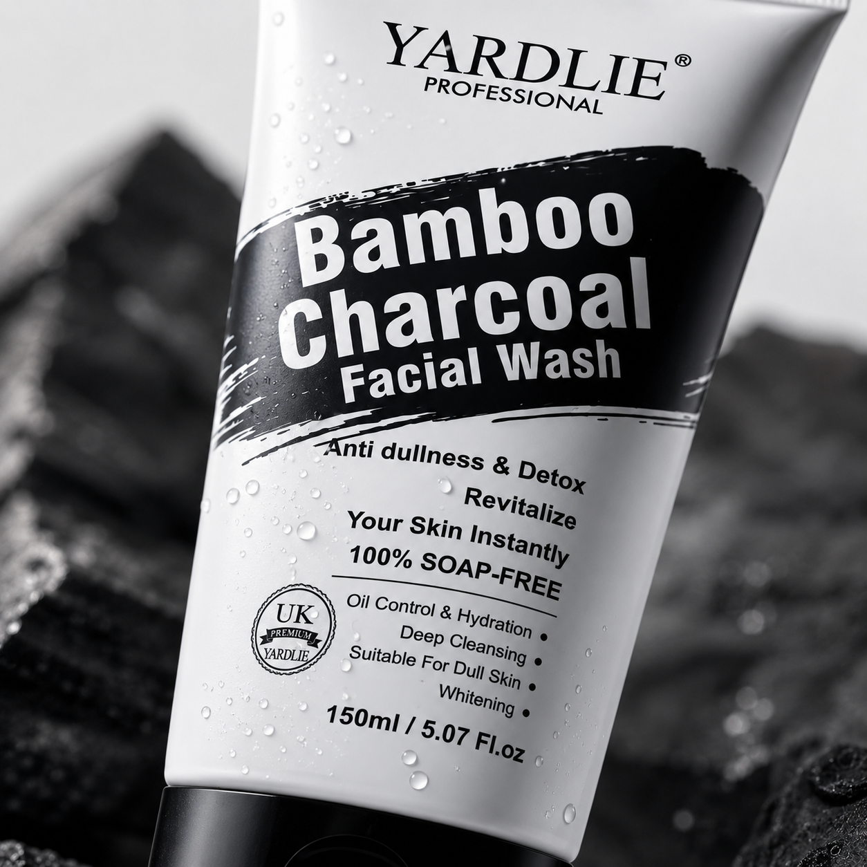 Yardlie Professional Bamboo Charcoal Facial Wash – 150ml | Deep Cleansing & Oil Control