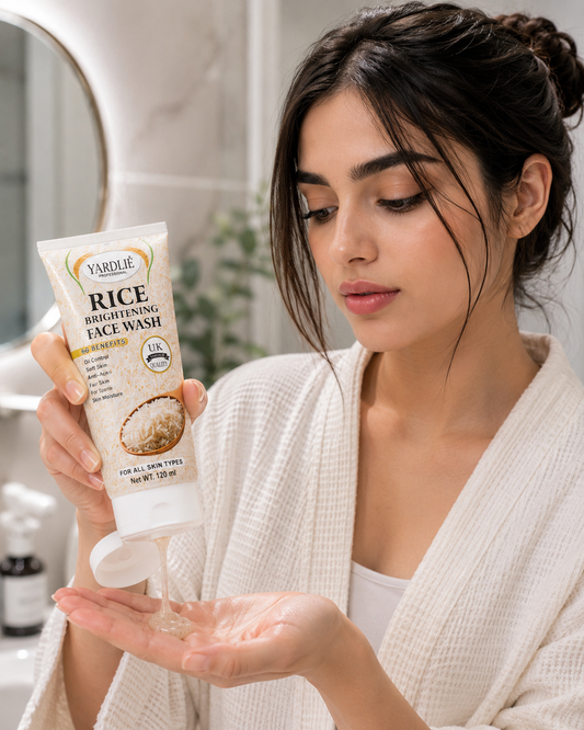 Yardlie Professional Rice Brightening Face Wash – 120ml | Hydrating & Glow Facial Cleanser