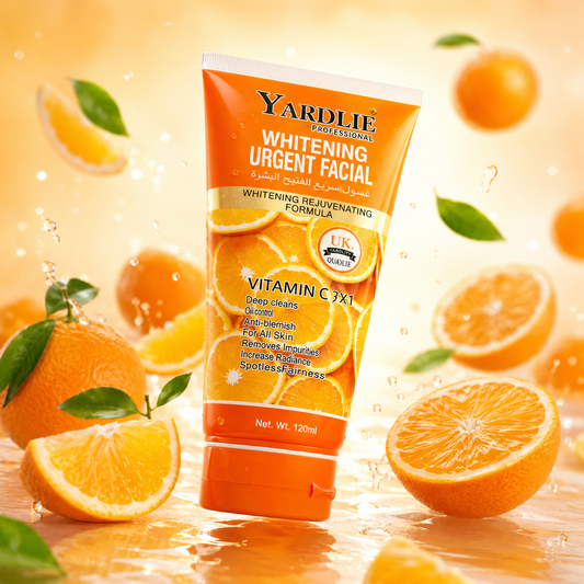 Yardlie Professional Vitamin C Whitening Urgent Facial Wash – 120ml | Brightening & Deep Cleansing Face Wash