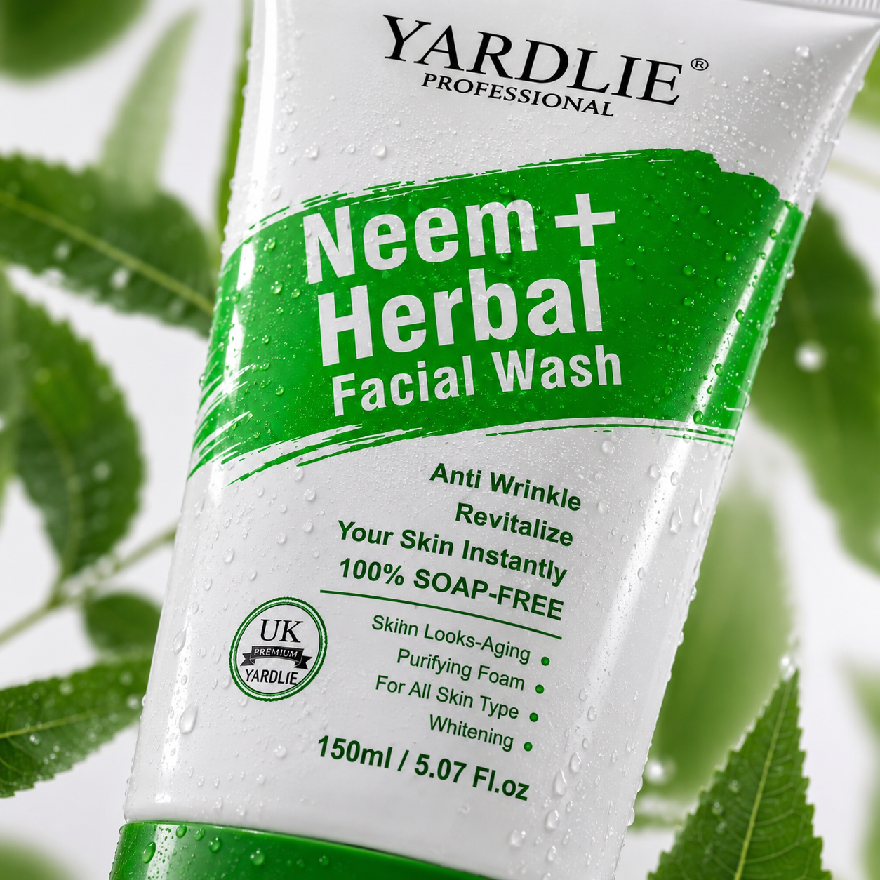 Yardlie Professional Neem + Herbal Facial Wash – 150ml | Purifying & Refreshing Face Cleanser