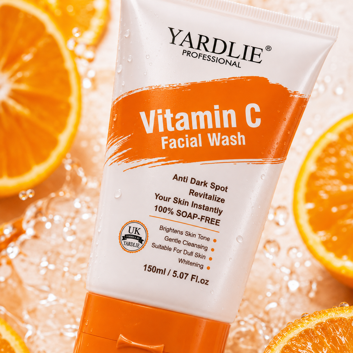 Yardlie Professional Vitamin C Anti Dark Spot Face Wash – 120ml | Brightening & Deep Cleansing Face Wash