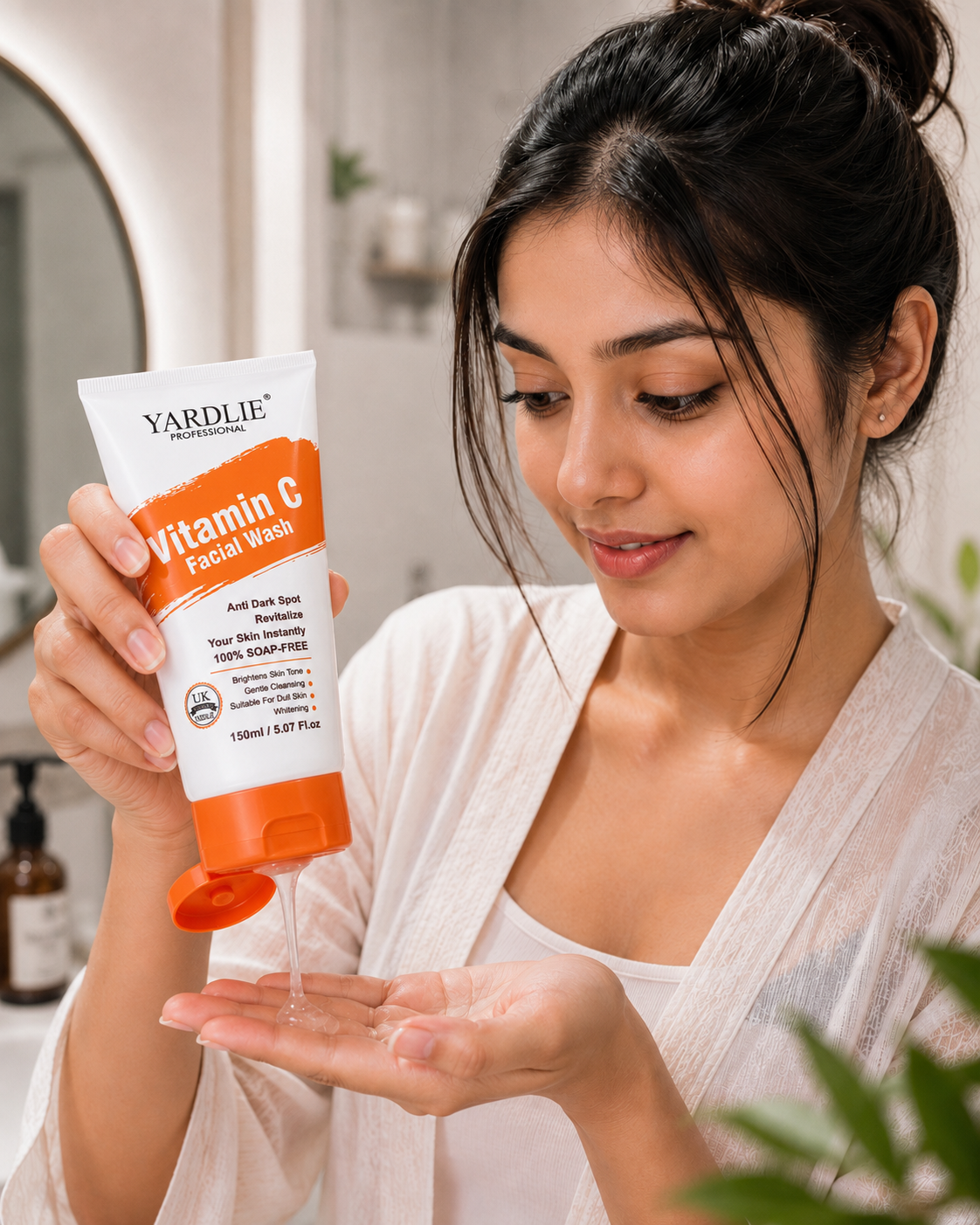 Yardlie Professional Vitamin C Anti Dark Spot Face Wash – 120ml | Brightening & Deep Cleansing Face Wash